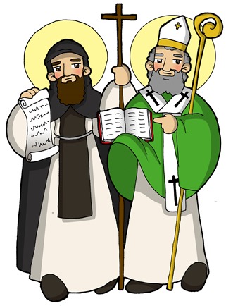 Brothers in evangelization. They created the Cyrillic alphabet and spread Christianity in Eastern Europe